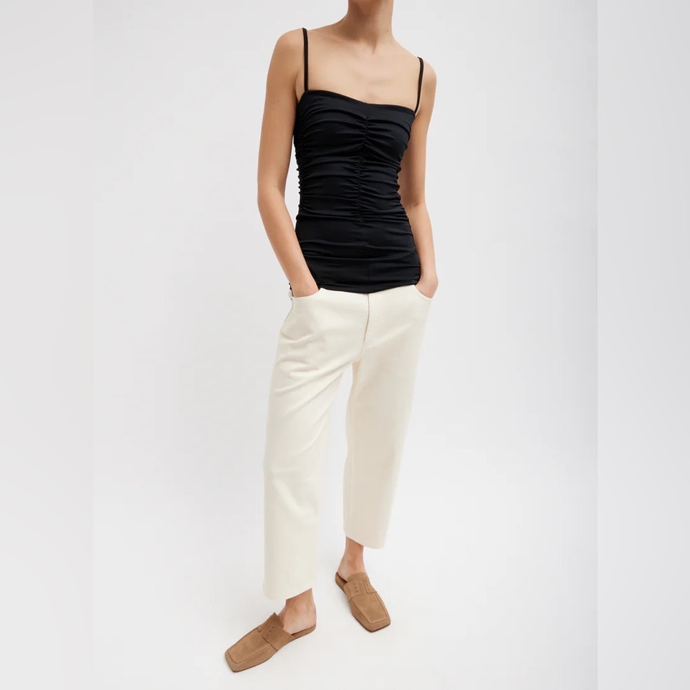 Garment Dyed Stretch Twill Cropped Newman Jean